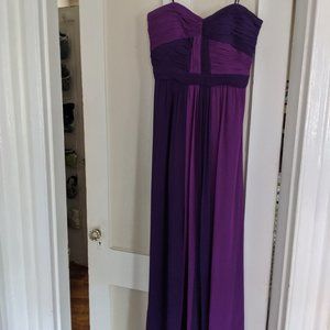 Size 8 Max and Cleo purple strapless formal dress